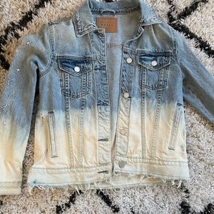 Blank NYC Denim jacket with star embroidery